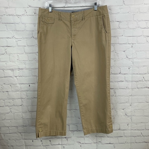 Eddie Bauer Pants - Eddie Bauer Vashon Fit Tan Capri Pants Size 12 TALL